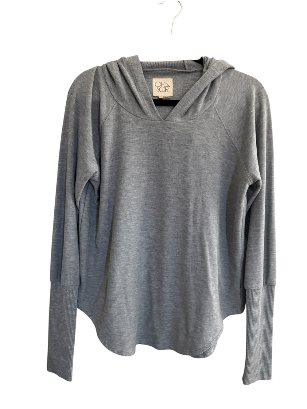 Chaser Lightweight Hoodie top soft long sleeve round hem Medium #NE140